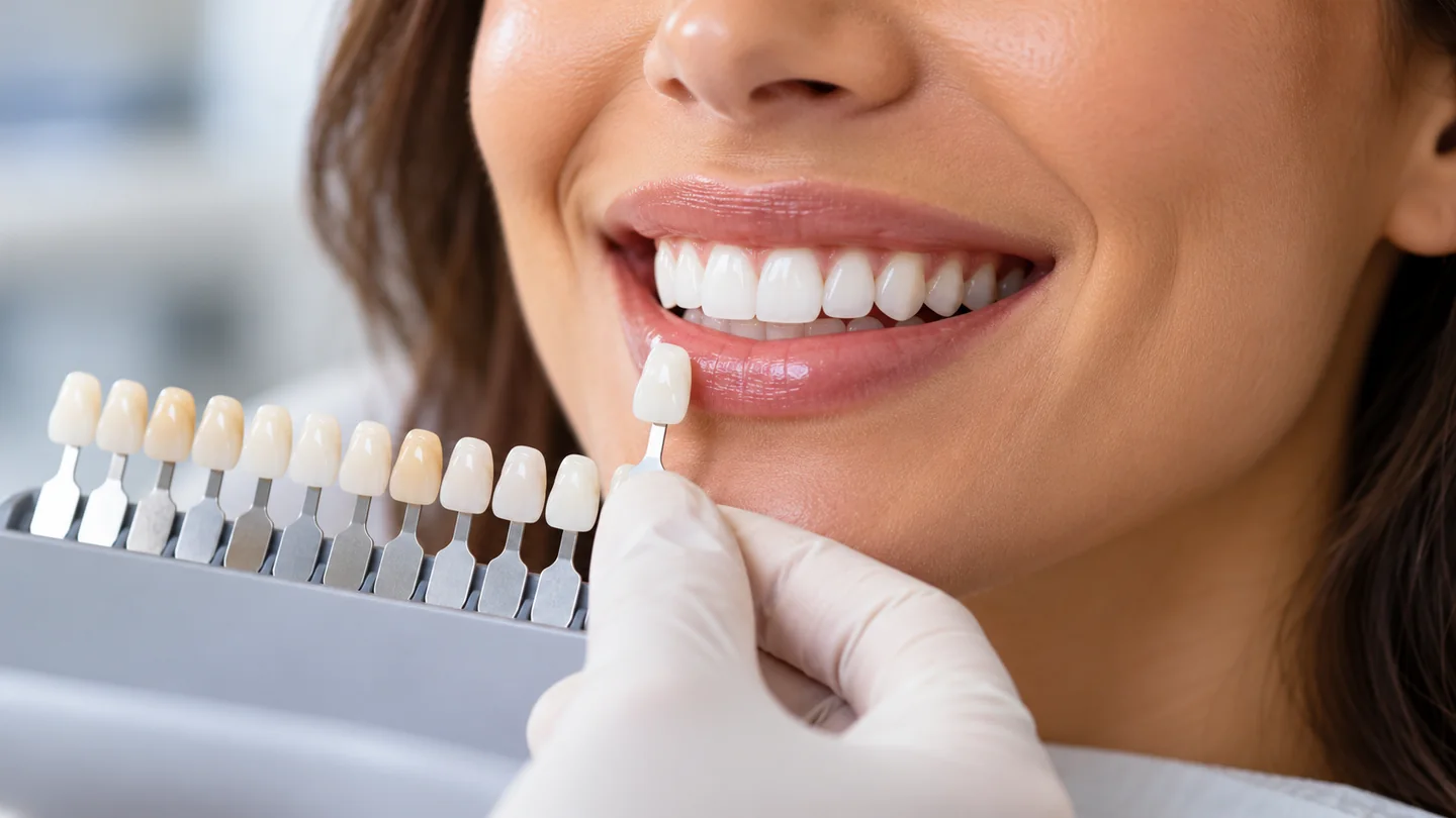 Imagem editorial ilustrativa: Sorriso ilustrativo para avaliação de estética dental